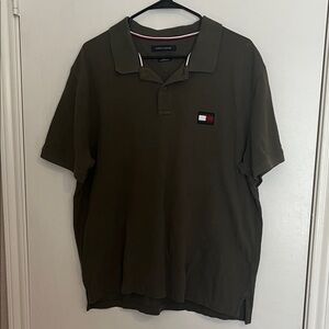 Men's Dark/Olive Green Collared Polo Shirt Tommy Hilfiger Size XXL